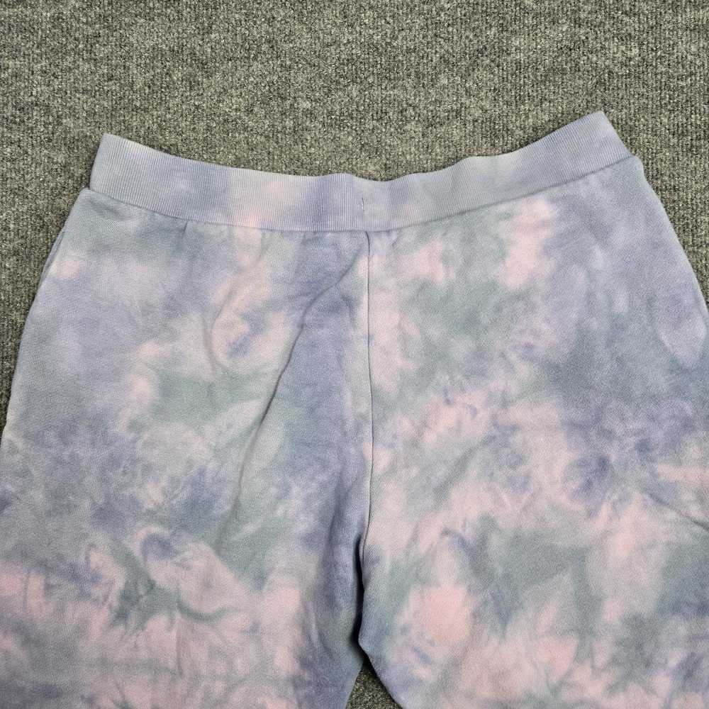 Victoria's Secret Fleece Mid Rise L Jogger Pants Blue/Pink Tie-Dye Cloud - Picture 7 of 10